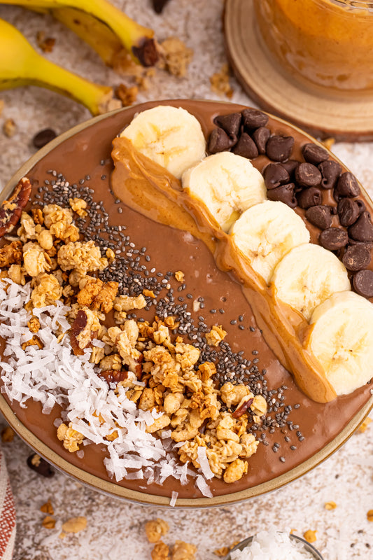Chocolate PB Banana Smoothie Bowl - Exclusive Recipe